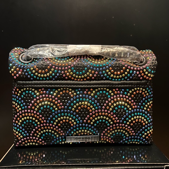 NWT Kurt Geiger Mini Crystal Kensington Crossbody Bag with Black Eagle Head - Picture 10 of 12